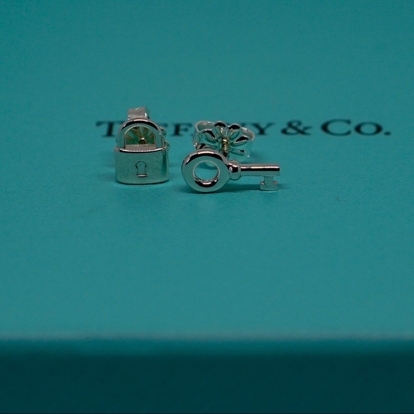Authentic Tiffany Co Key Lock Earrings 